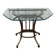 Console d'entrée en métal doré et verre