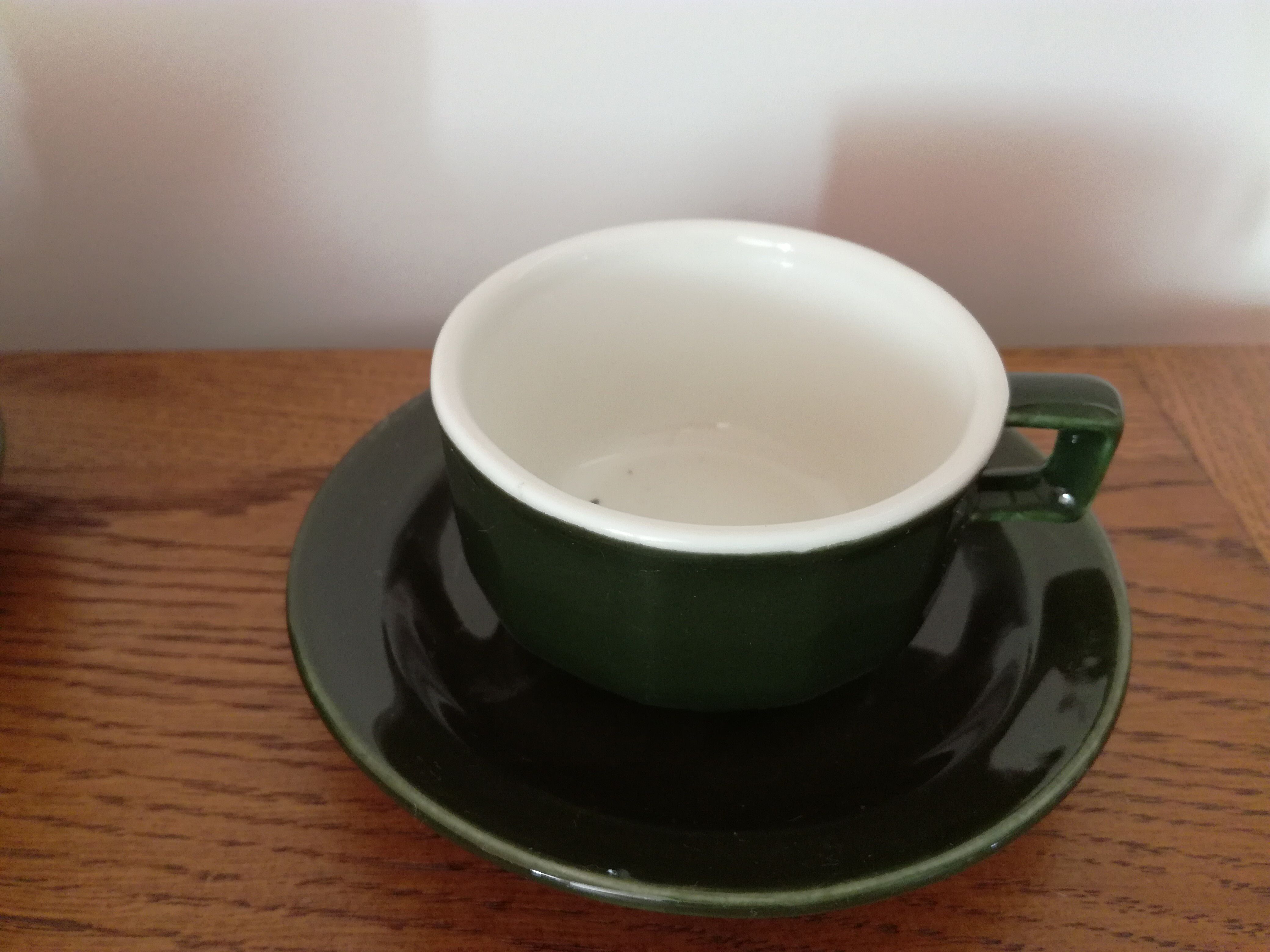 Lot de 5 tasses bistrot vertes