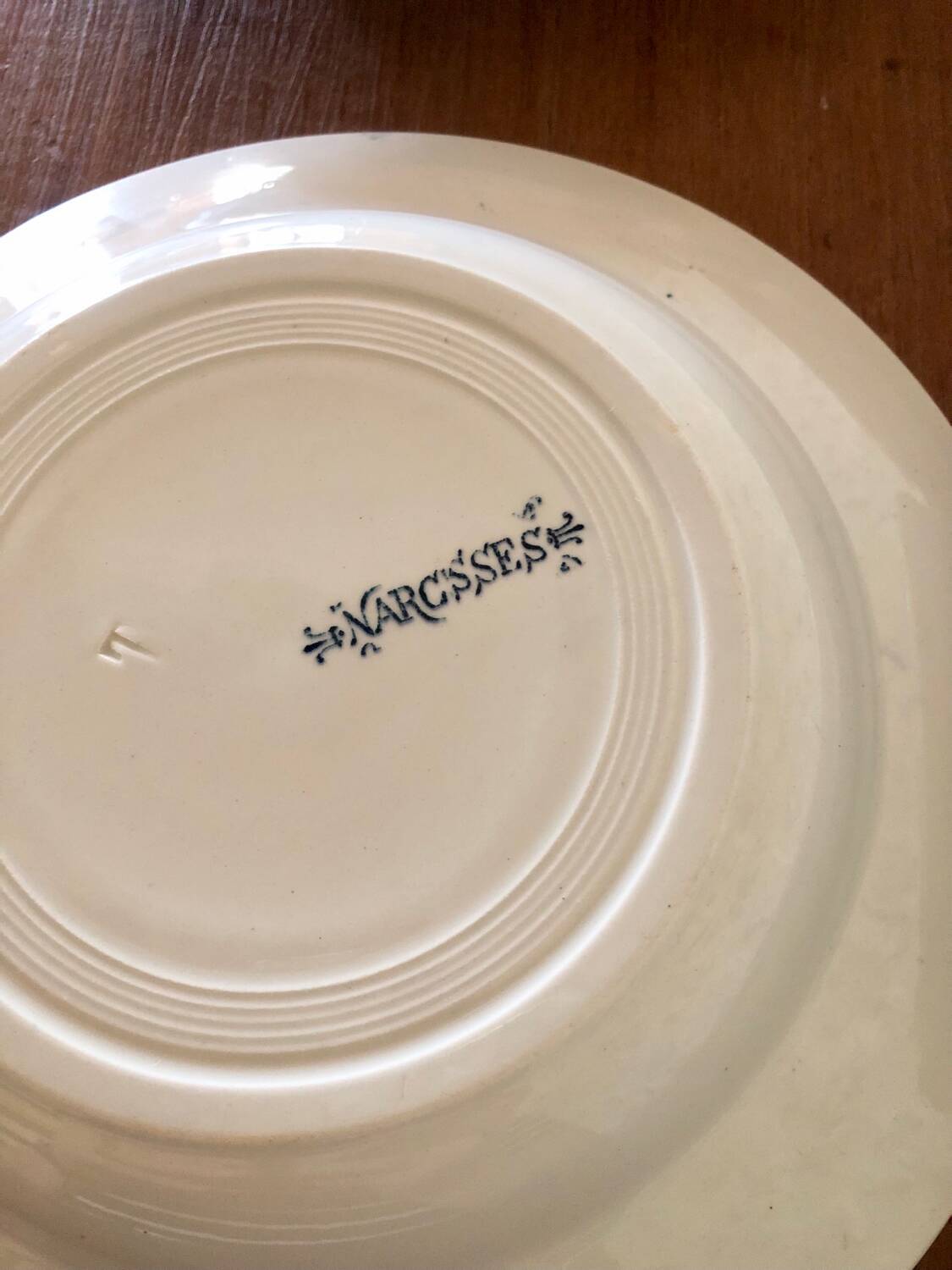 Narcisse Saint Amand ironstone deep plates