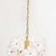 Medium Hollywood Regency style ceiling light, white flowers, Italy, 1960s.