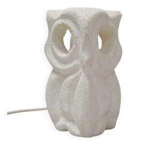 Lampe hibou en pierre