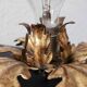 Gilded hand-forged Florentine wall lamp Hans Kögl style, Italy