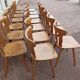 Set of 20 bistro cafe bar restaurant chairs - wood - vintage
