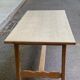 Renovated farmhouse dining table in raw wood 200cm 20th century
