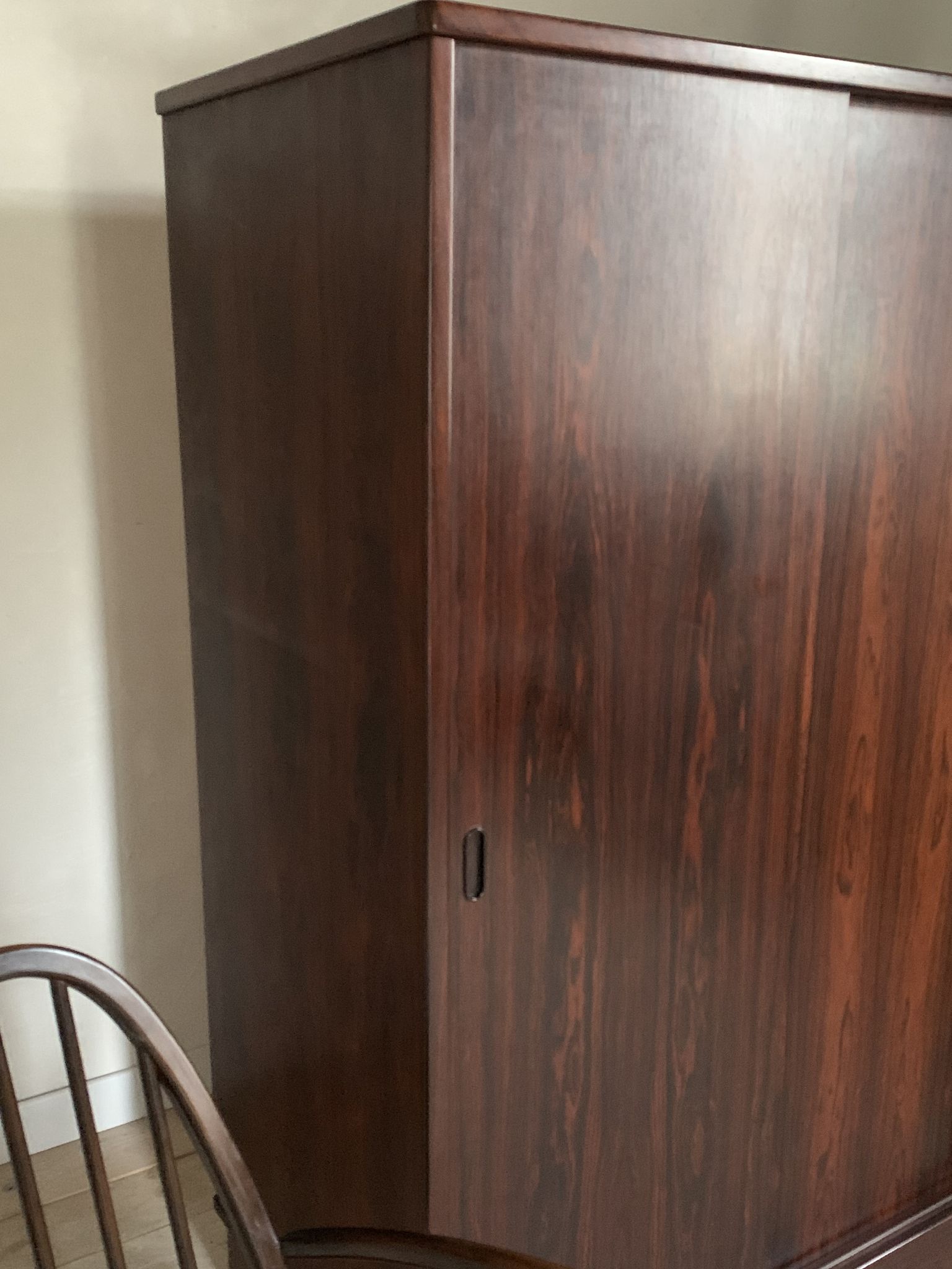 Vintage scandinavian wardrobe wardrobe rosewood sliding doors from tagus falsig