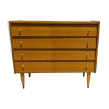 Scandinavian style round chest with 4 drawers