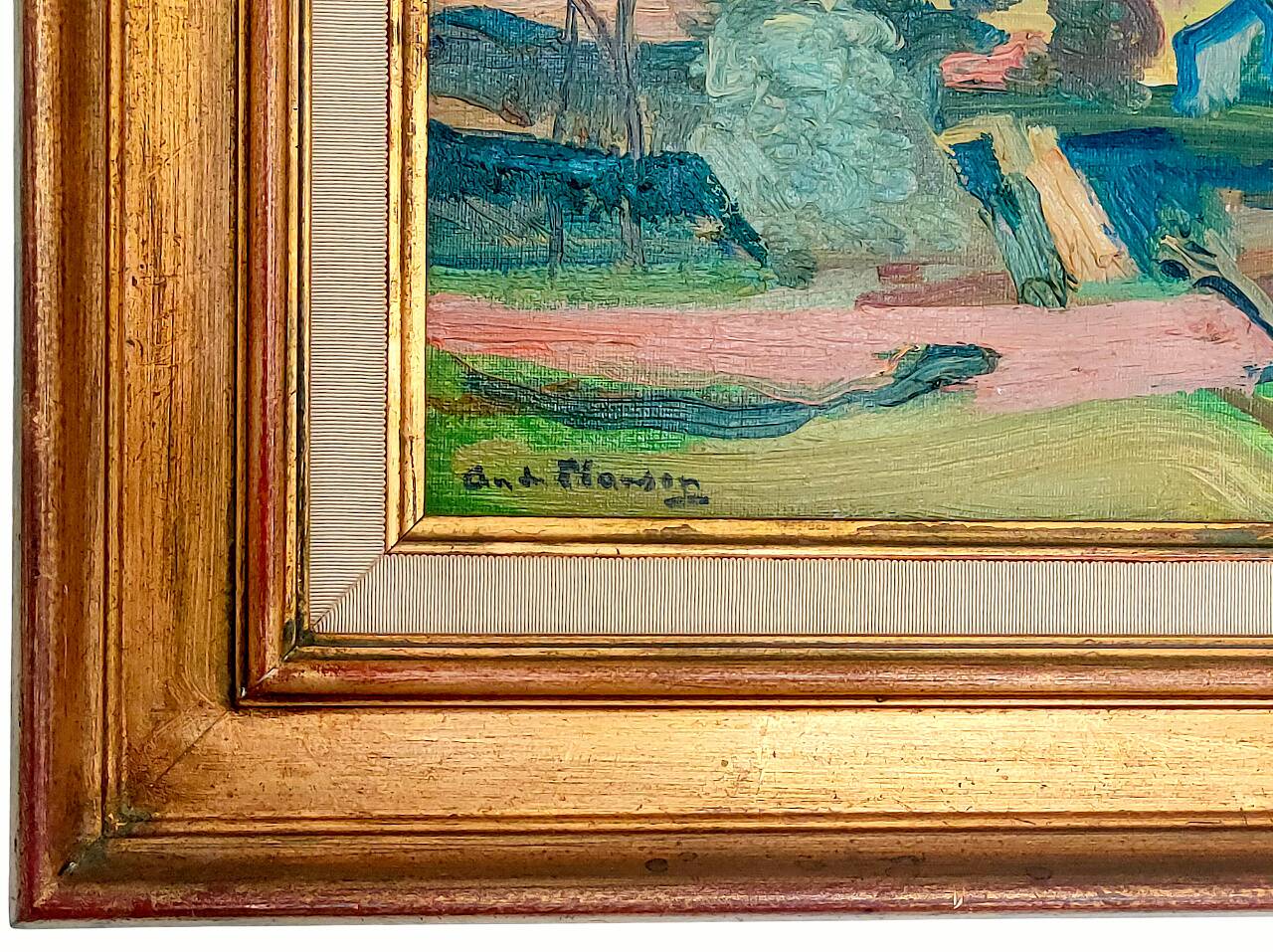 Painting by André PLANSON (1898-1981) – Oil on panel – Provence landscape