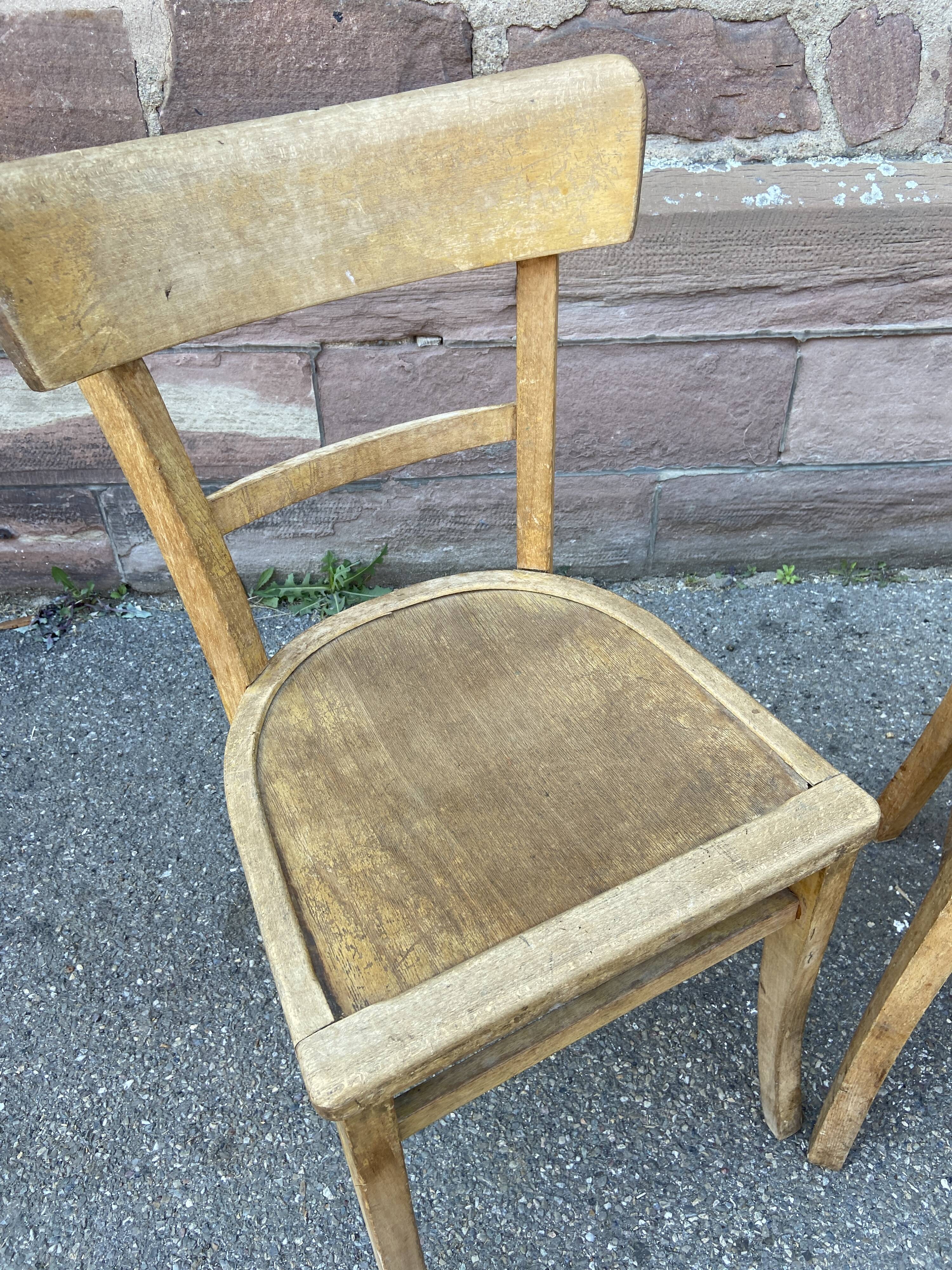 Pair of chairs bistro baumann French bistro chair vintage