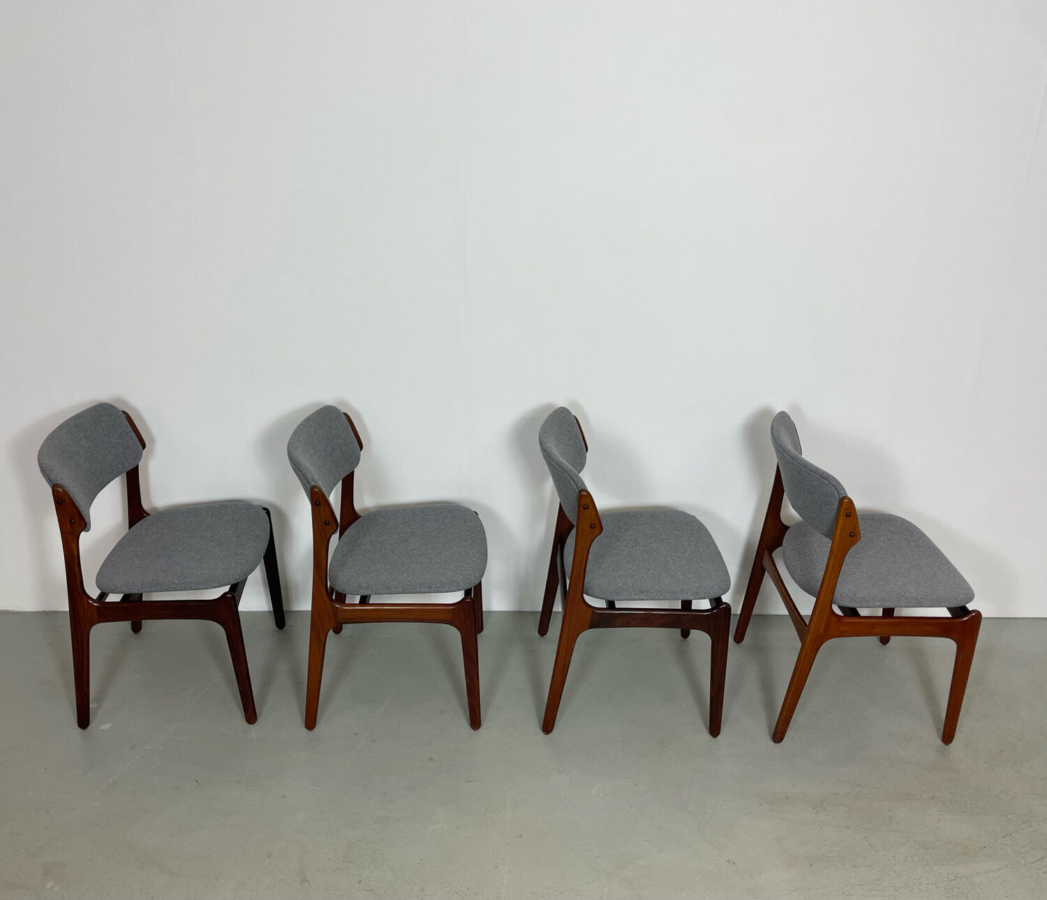 Danish mid-century palisander dining chair model 49 by erik buch for o.d. mobler, 1960s