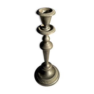 Large antique silver-plated candlestick H29 D10.5