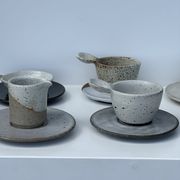 Service de petite vaisselle modulable en céramique indonésienne (6 éléments + coupelles)