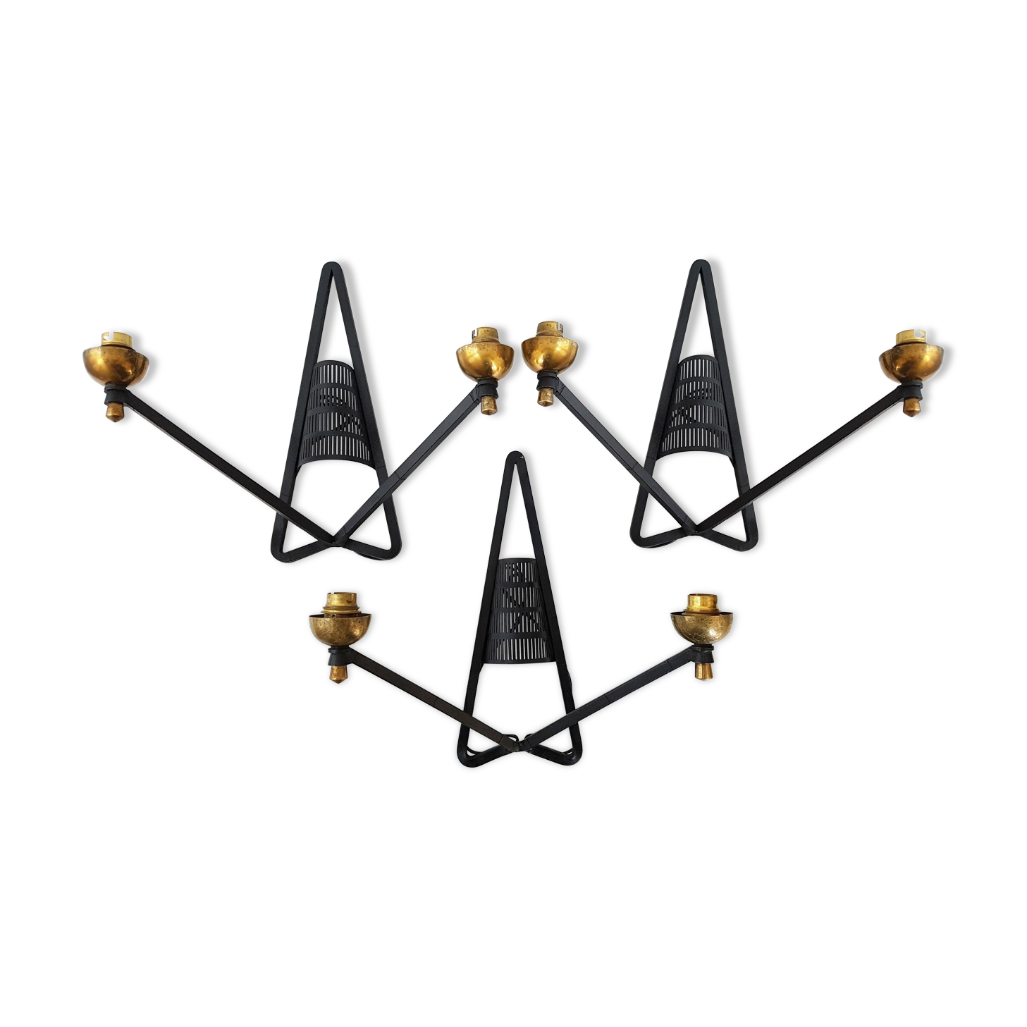 3 wall lamps 1950