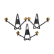 3 wall lamps 1950