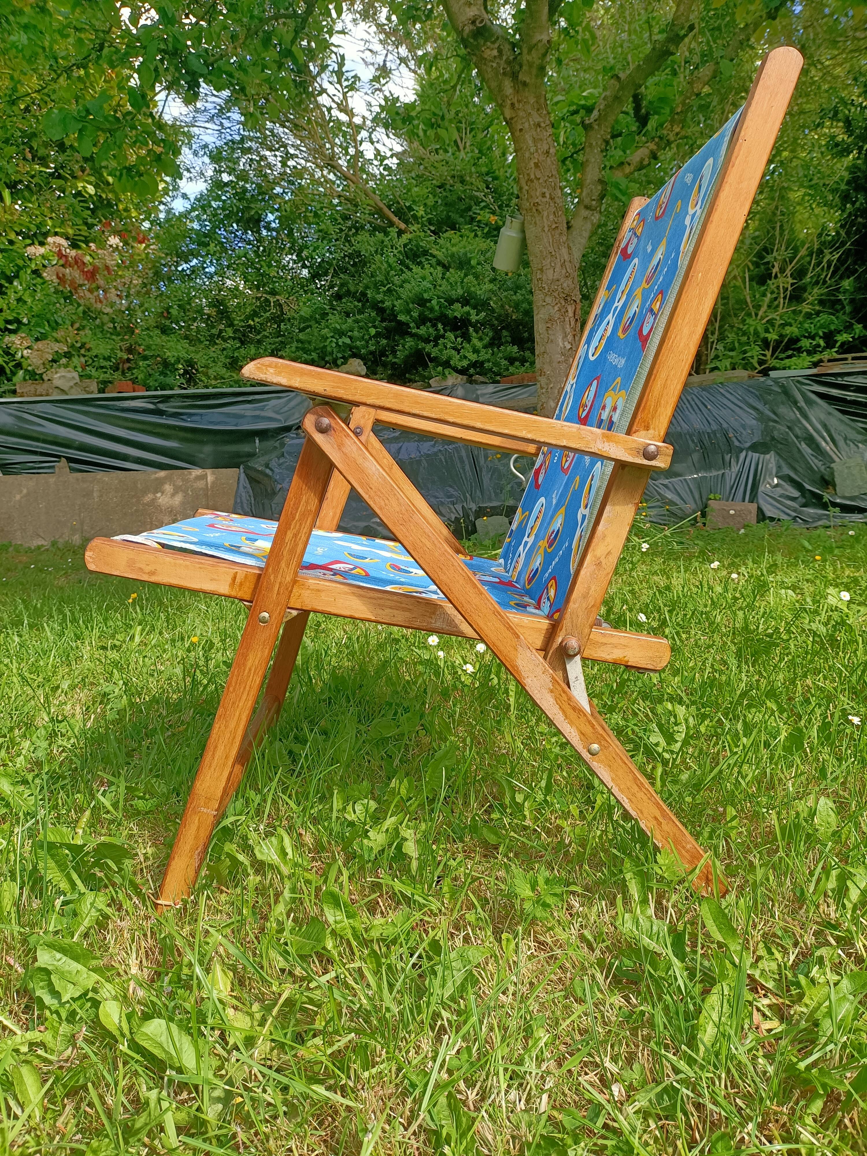 Retro wooden folding chair Plideal 💐