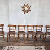 Parisian bistro chair troquet style Baumann, Fischel, Kohn, Lutherma in retro vintage beech wood