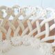 Christophe Pichon Uzes ceramic bowl, Pichon fruit bowl in a woven flower pattern