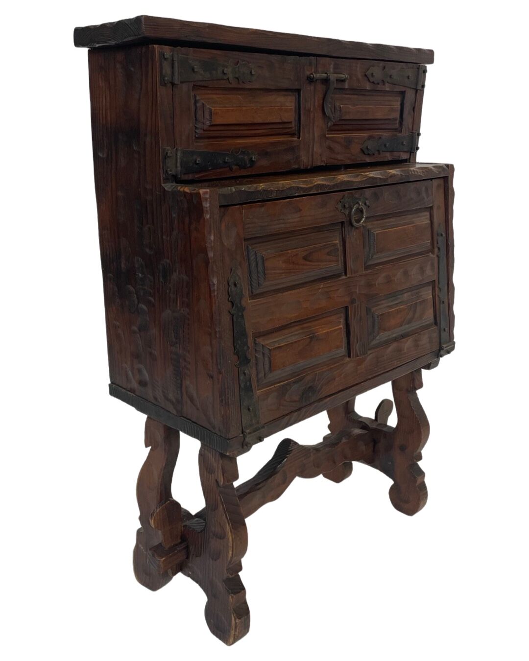 Vintage brutalist spanish wall cabinet cupboard design