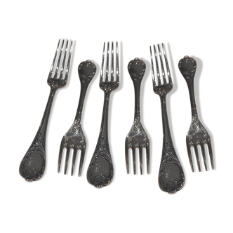 Lot 6 forks Marly Christofle