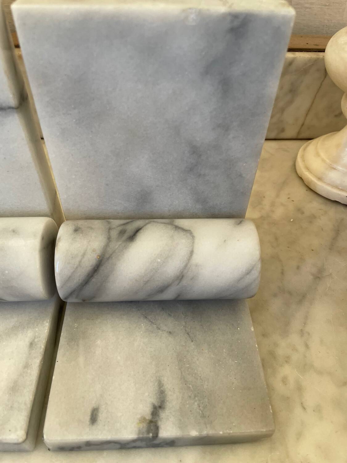 Pair of marble bookends