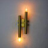 Tubular wall lamp by Maison Sciolari, 2 lights, Italy, 1970