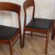 Series of 4 Scandinavian teak chairs 1960