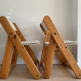 IKEA KON-TIKI folding chairs, set of 2. Designed by Gillis Lundgren, 1975.