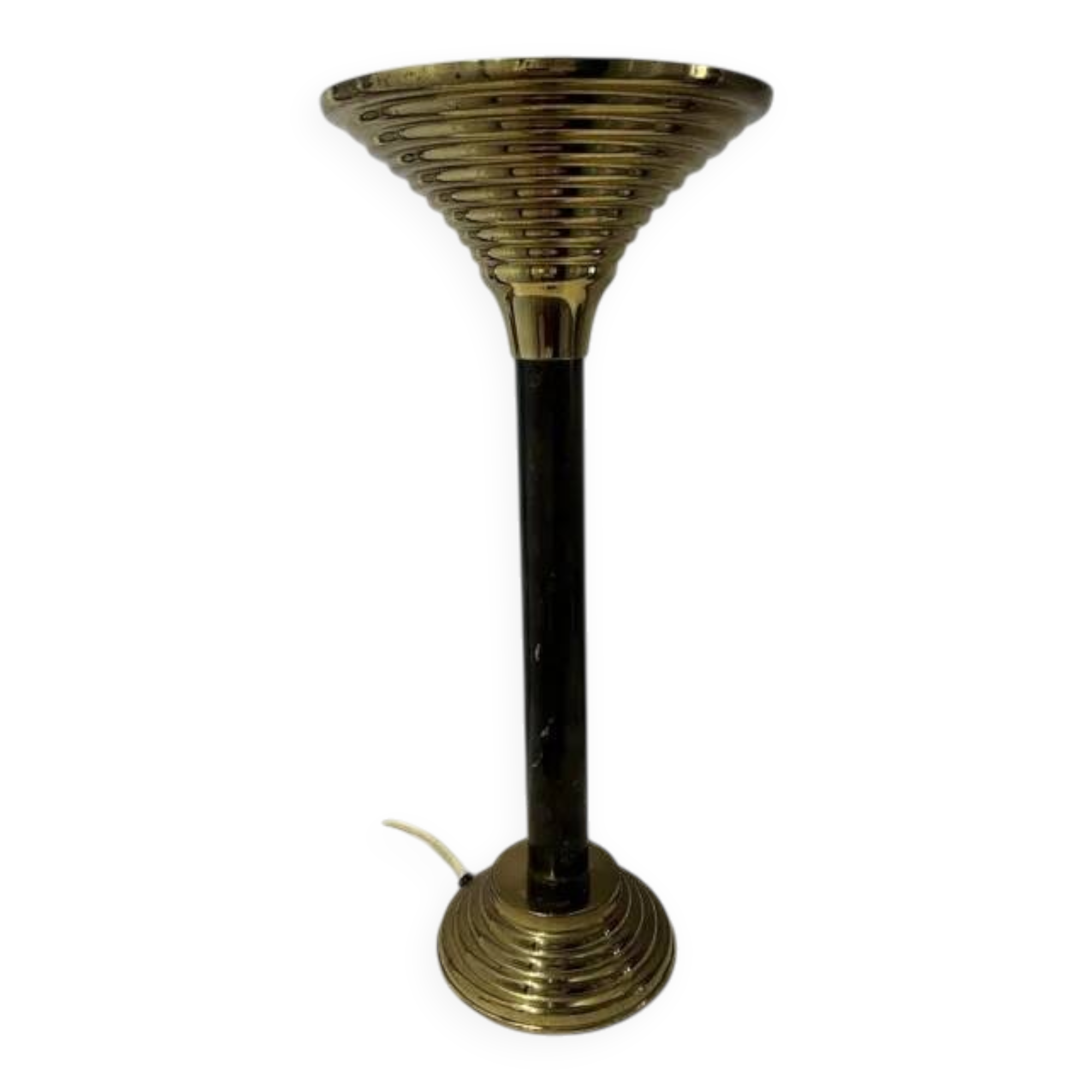 Casa Vogue Brass Table Lamp — Art Deco Style, Italy 1970s
