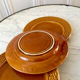 Set of 7 digoin Sarreguemines dessert plates in 50s slurry