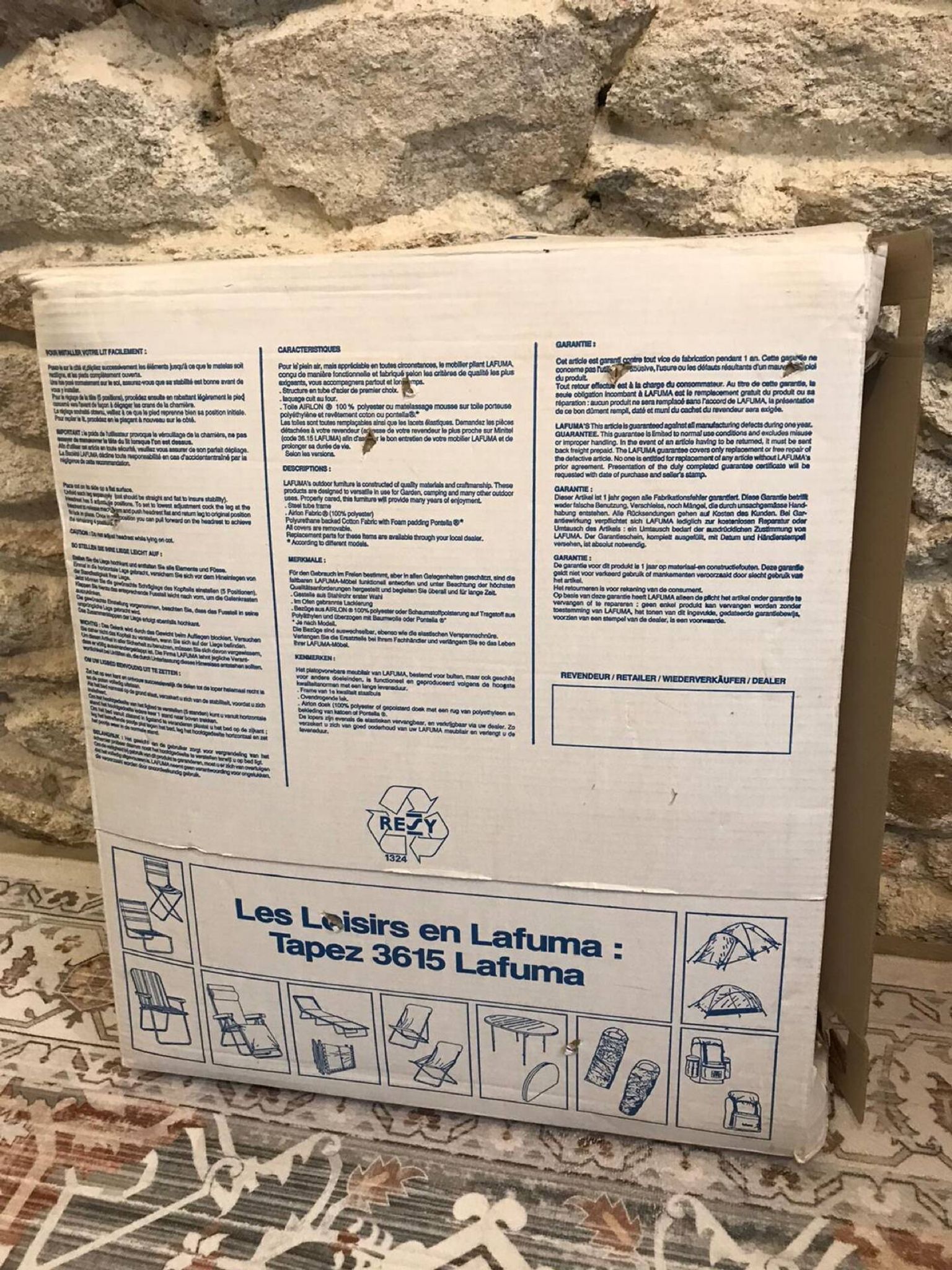 Fauteuil / chaise longue Lafuma vintage – années 70