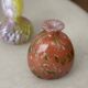 Blown glass balloon vase from mdina glass malta, 1970 red murano glass paste