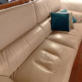 Roche Bobois leather three-seater sofa