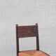 Set of six rush mid-century dining chairs