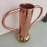 Vase with copper handles