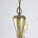 Lustre vintage en laiton et verre, années 40