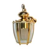 Golden hanging lamp with bevelled glasses