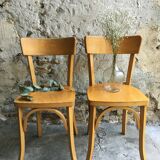 Lot of 2 vintage farm chairs