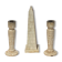 Grand tour bone inlay candle holders, candle sticks and obelisk, ca 1895 France