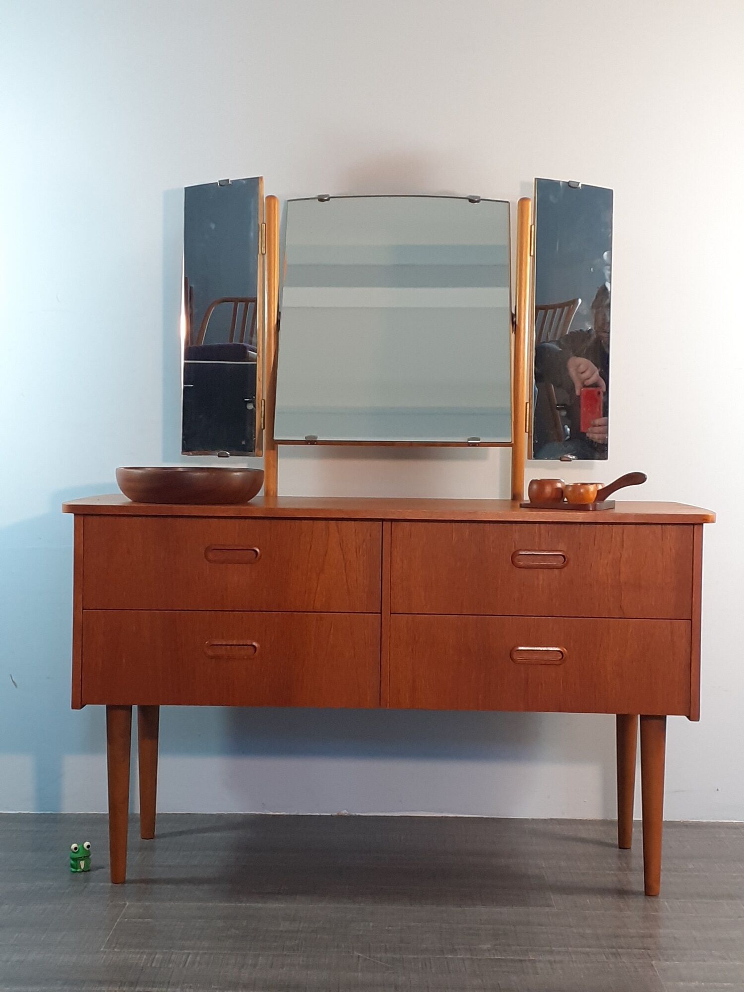 Coiffeuse Norvégienne en Teck convertible Commode, par Steen & Strøm's, Vintage Scandinave 1960s