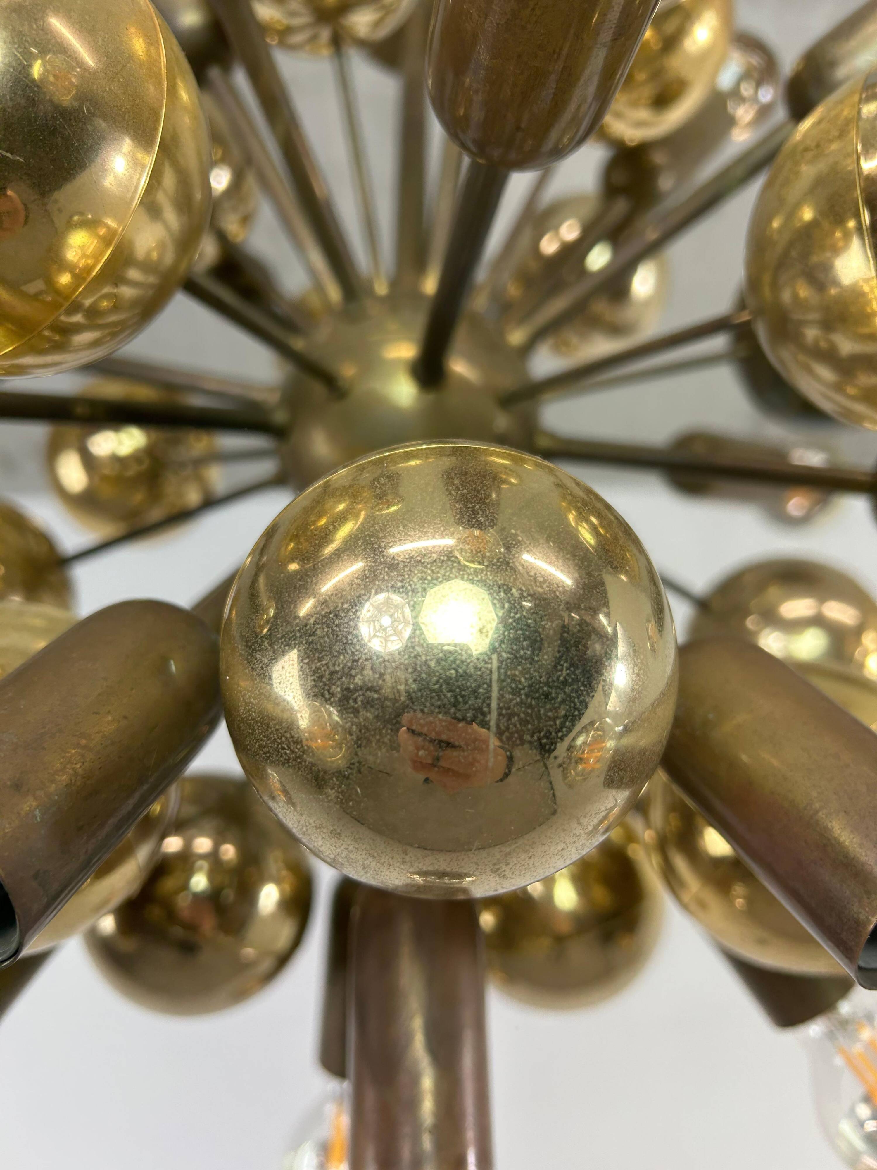Atomic Suspension in Brass German Mid-Century by Dorothee Becker