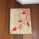 Nappe brodée tissu ancien 131 x 156 cm