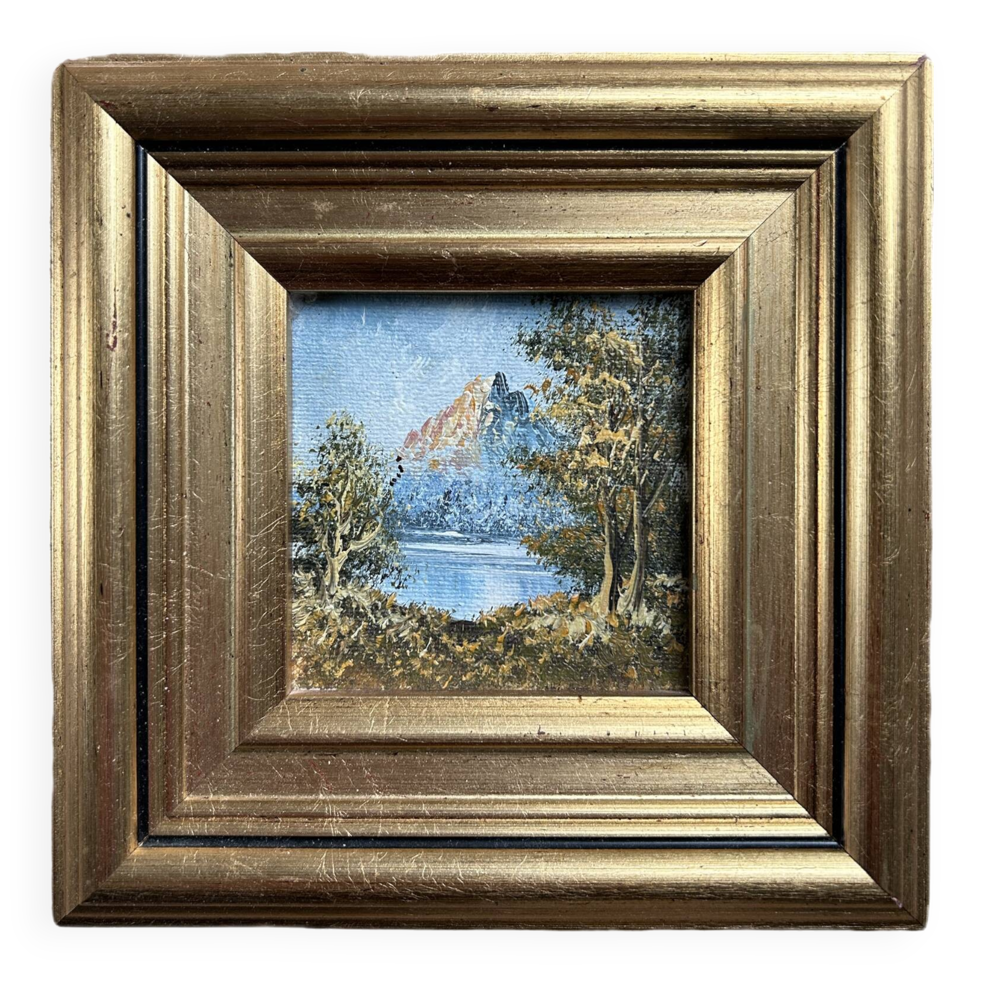 Oil on wood, gilded frame