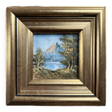 Oil on wood, gilded frame