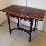 Louis XVl-style mahogany-shaped writing table
