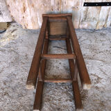 Vintage wood high stool