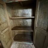 Vintage Metal & Wood Wardrobe