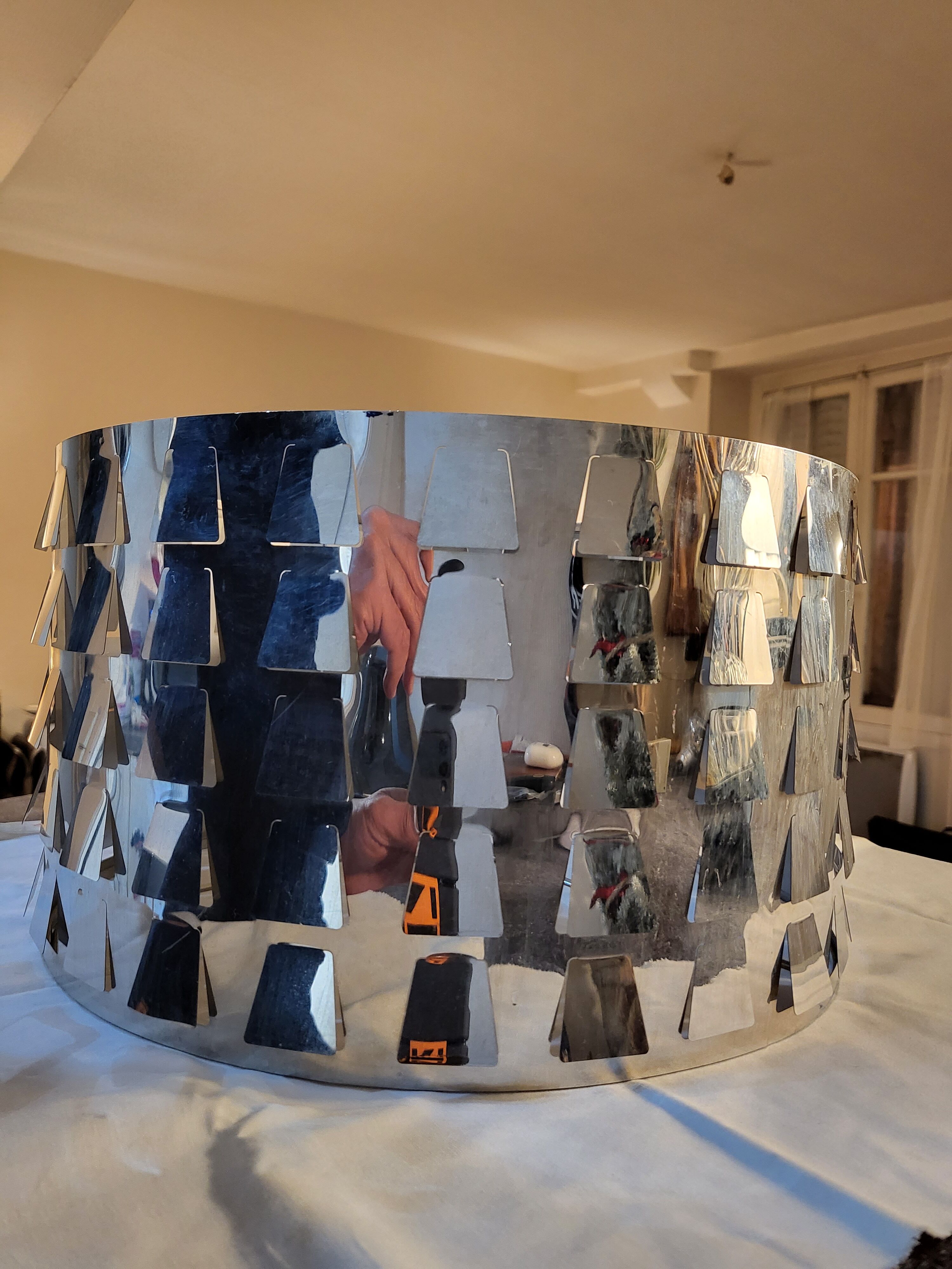 Chrome drum shade 1970