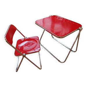 Table Platone et chaise - rouges