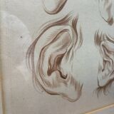 Old Print Engraving 19th Century Study of an Ear After Janinet Le Clerc