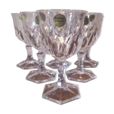 6 water glasses model Chaumont by crystal of Arques