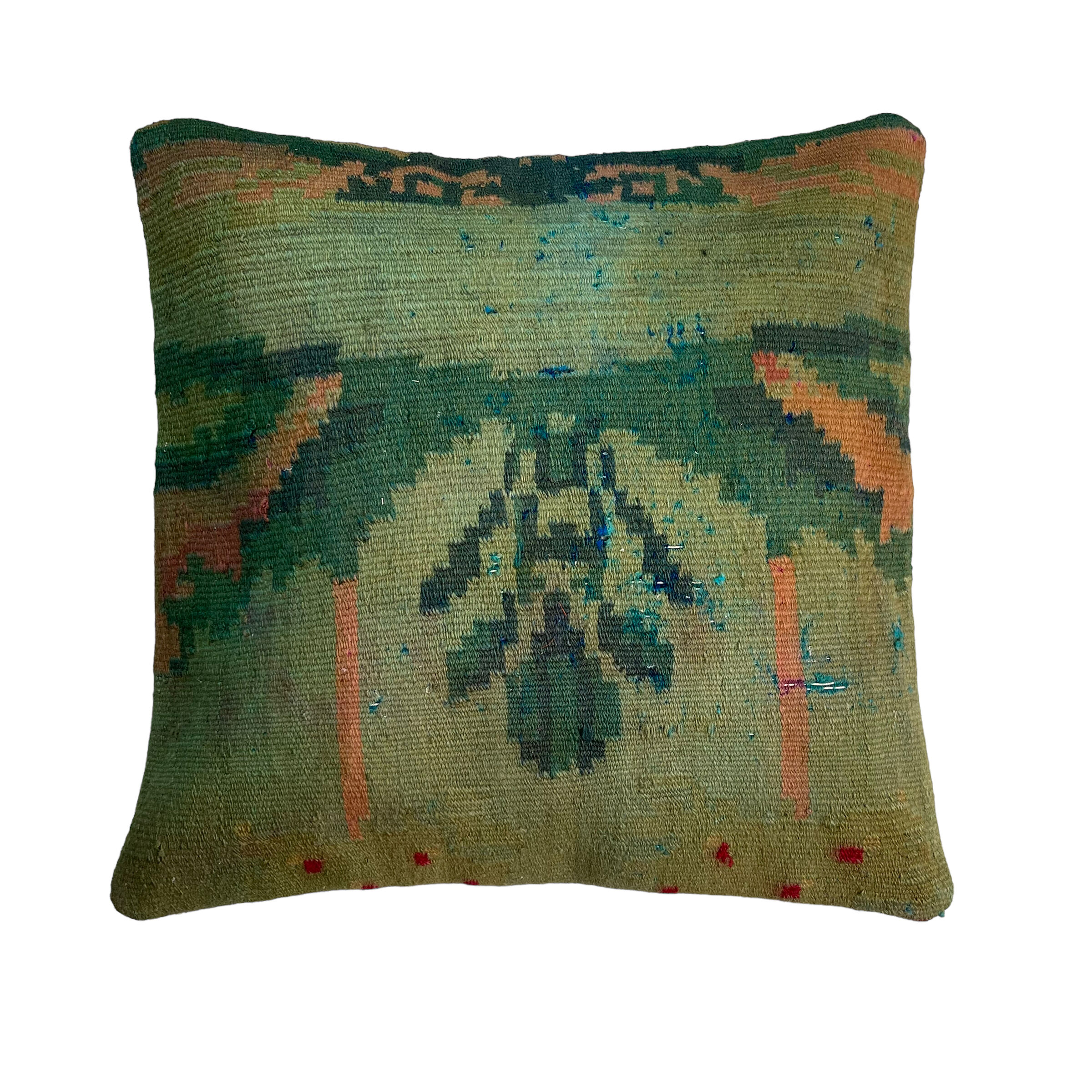 Housse de coussin kilim turc vintage, 40 x 40 cm